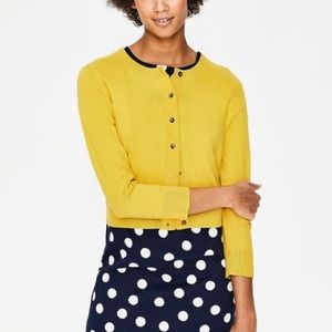 Boden Yellow Amelia Cropped Cardigan Size 4